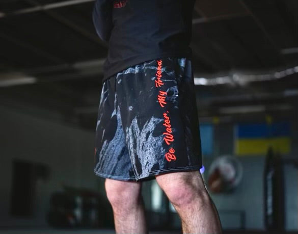 Men's Black Ranked 'Be Water' Training Shorts