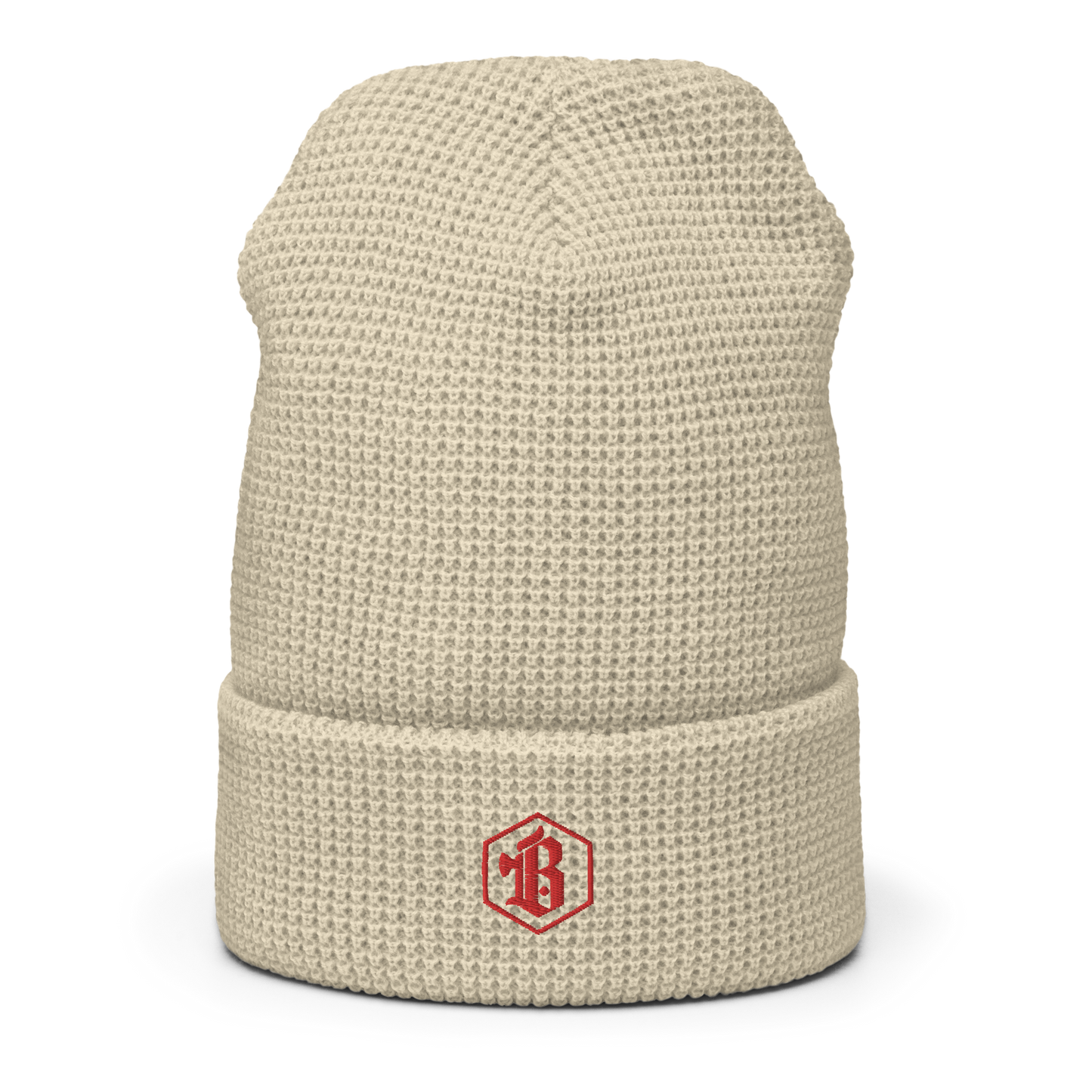 Brainbiter Logo Waffle Beanie - Oatmeal