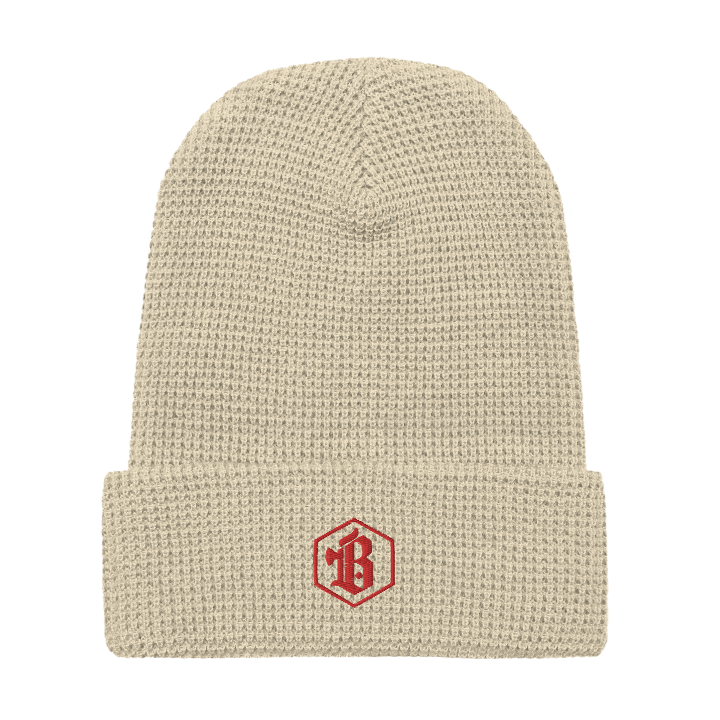 Brainbiter Logo Waffle Beanie - Oatmeal