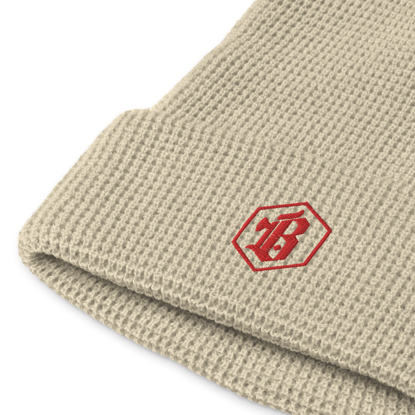 Brainbiter Logo Waffle Beanie - Oatmeal